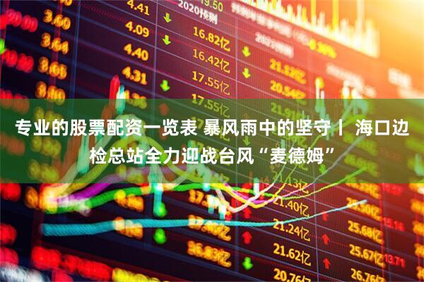 专业的股票配资一览表 暴风雨中的坚守丨 海口边检总站全力迎战台风“麦德姆”